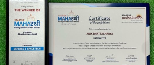 Startup Maharathi winner trophy and Certificate of Recognition
